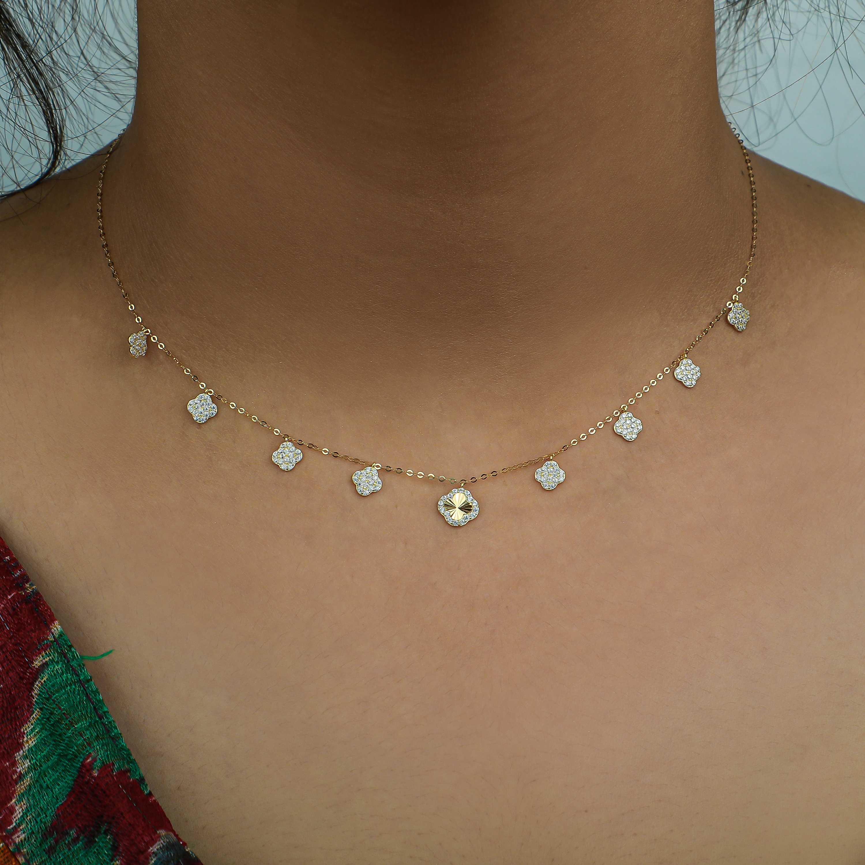 18 karat gold choker, made in Turkey