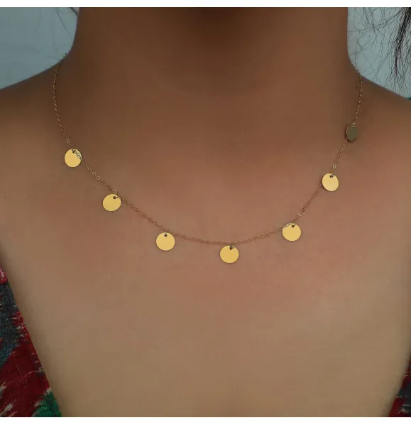 18 karat gold choker, made in Turkey