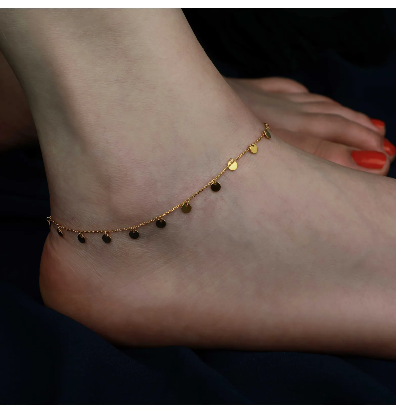 21 karat gold anklet, Turkish made