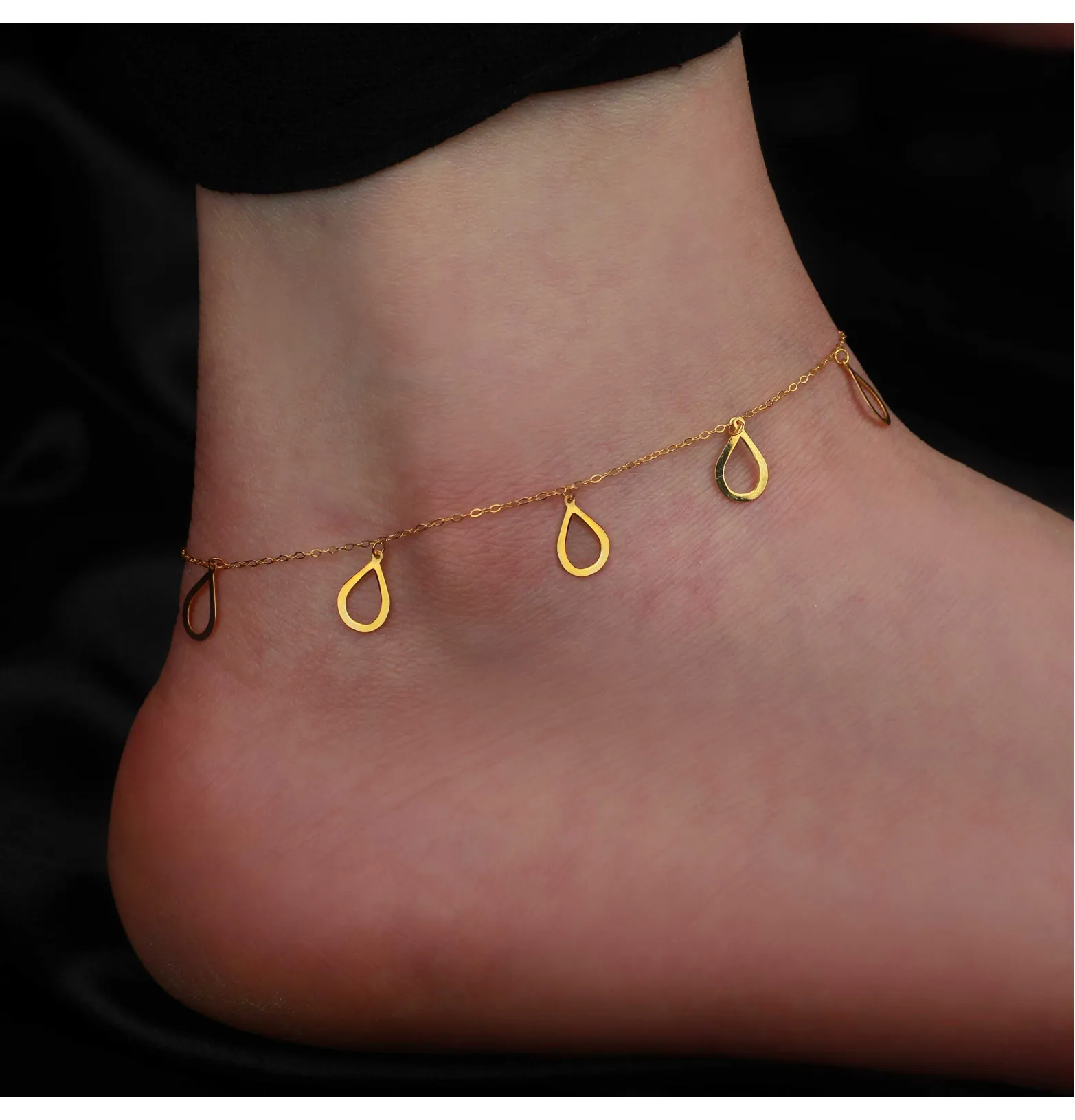 21 karat gold anklet, Turkish made