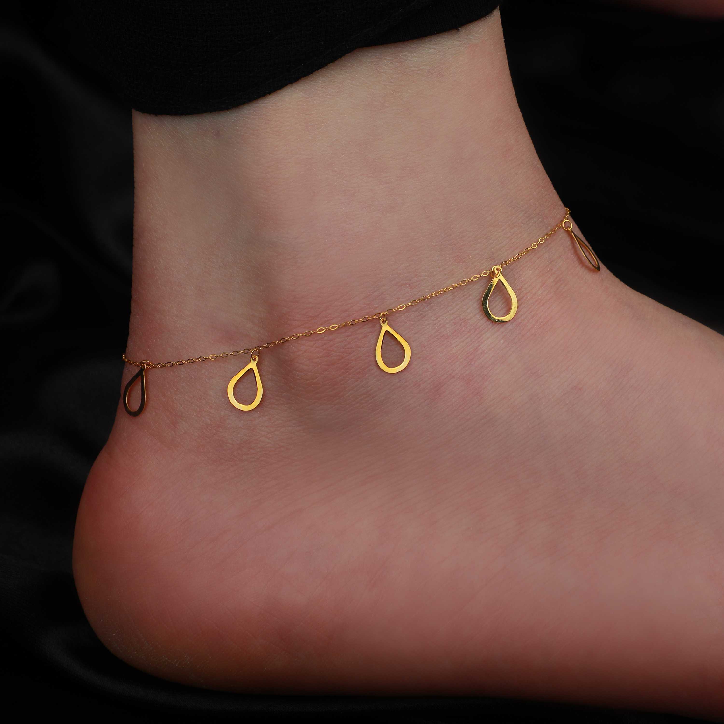 21 karat gold anklet, Turkish made