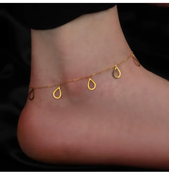 21 karat gold anklet, Turkish made