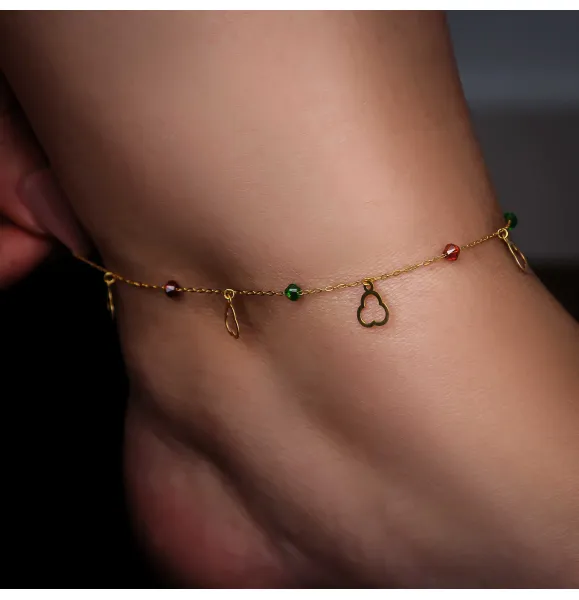 21 karat gold anklet, Turkish made