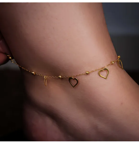 21 karat gold anklet, Turkish made
