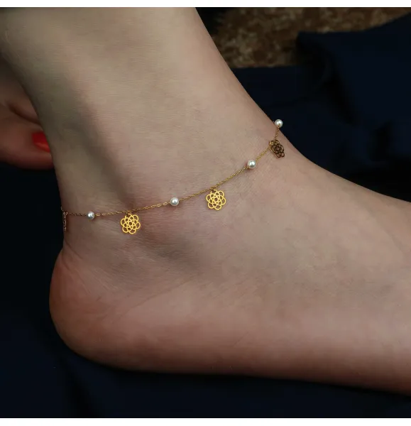 21 karat gold anklet, Turkish made