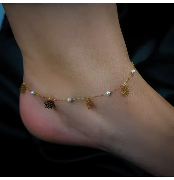 21 karat gold anklet, Turkish made - (21 karat gold anklet, Turkish made)