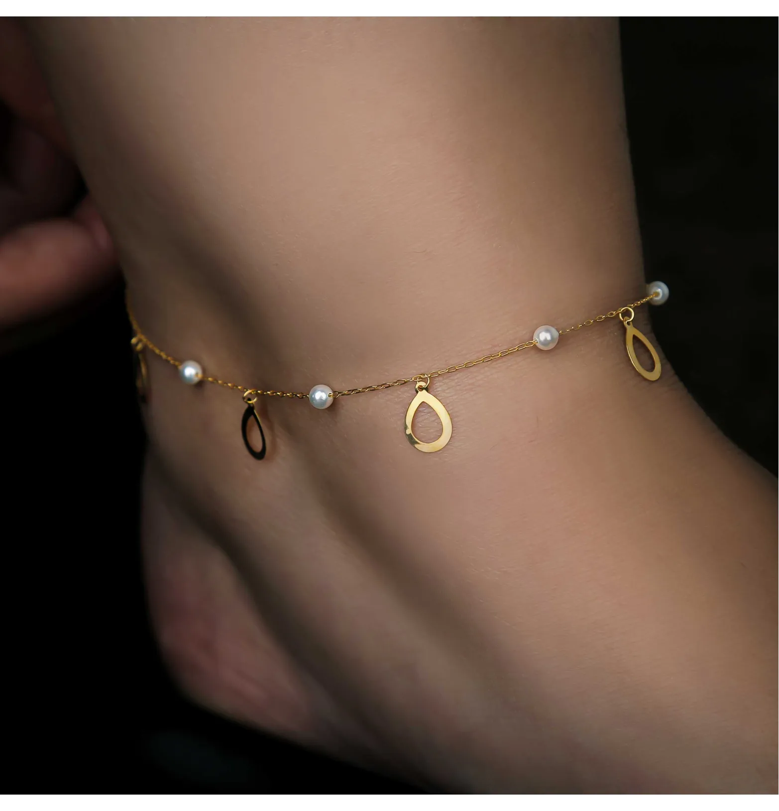 21 karat gold anklet, Turkish made