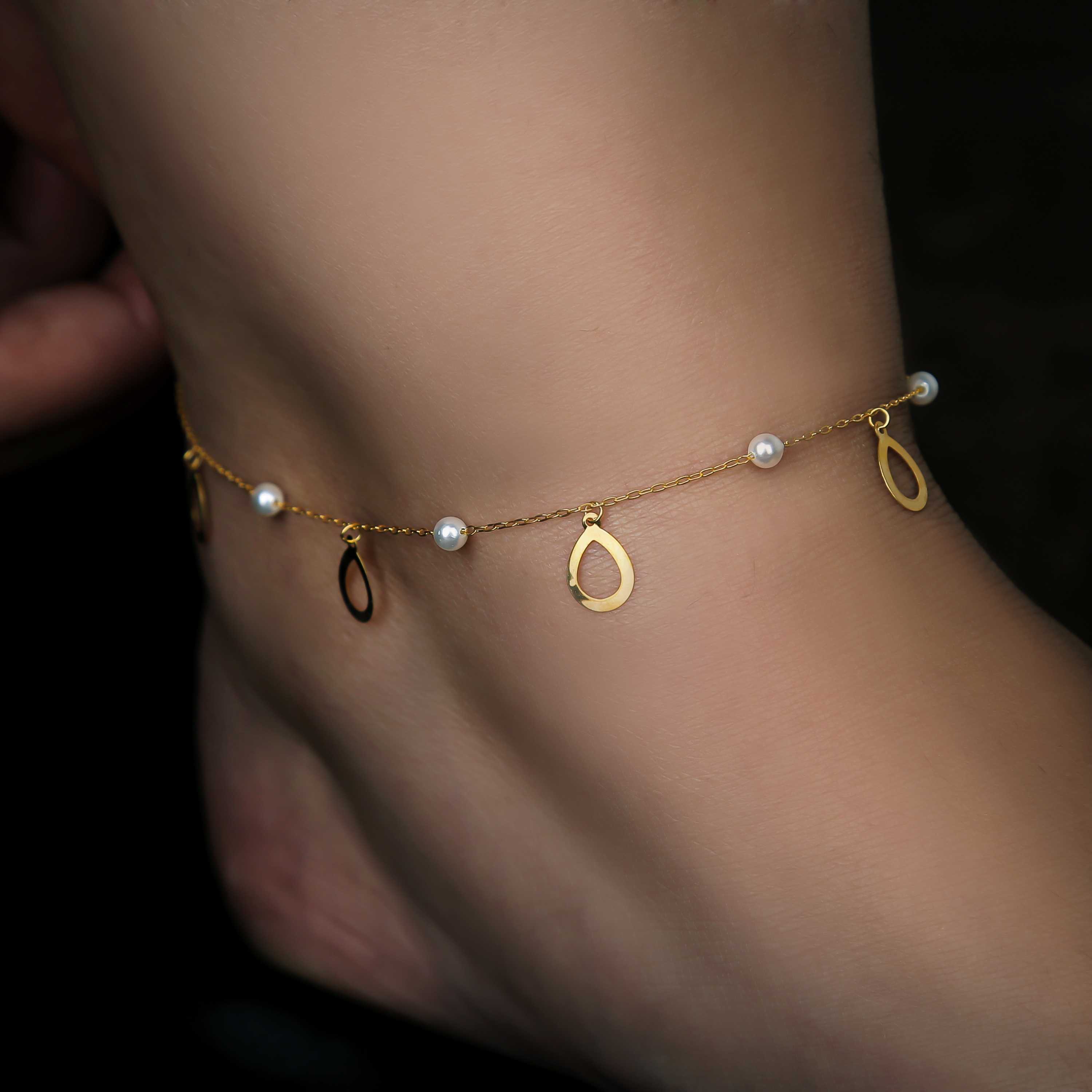 21 karat gold anklet, Turkish made