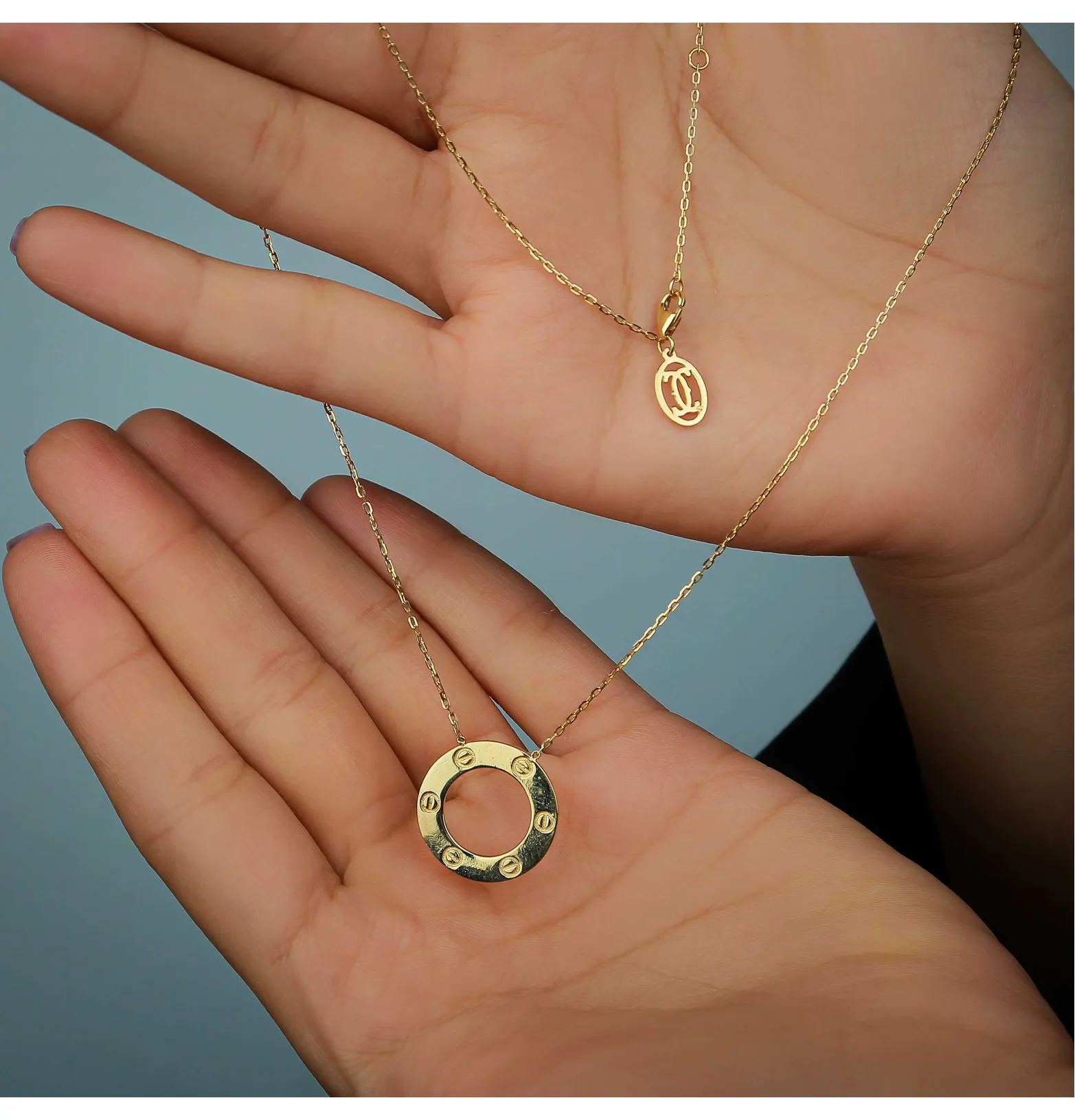 18 karat gold choker, made in Turkey