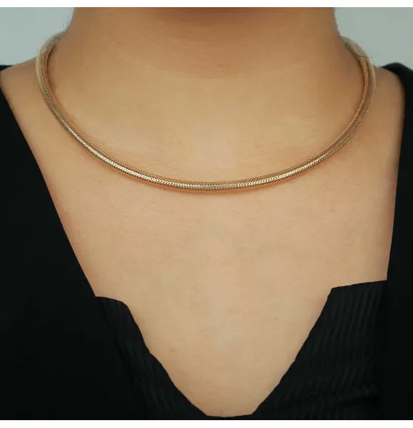18 karat gold choker, made in Turkey