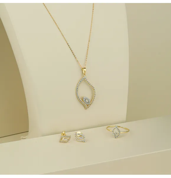18 karat gold set, Turkish made