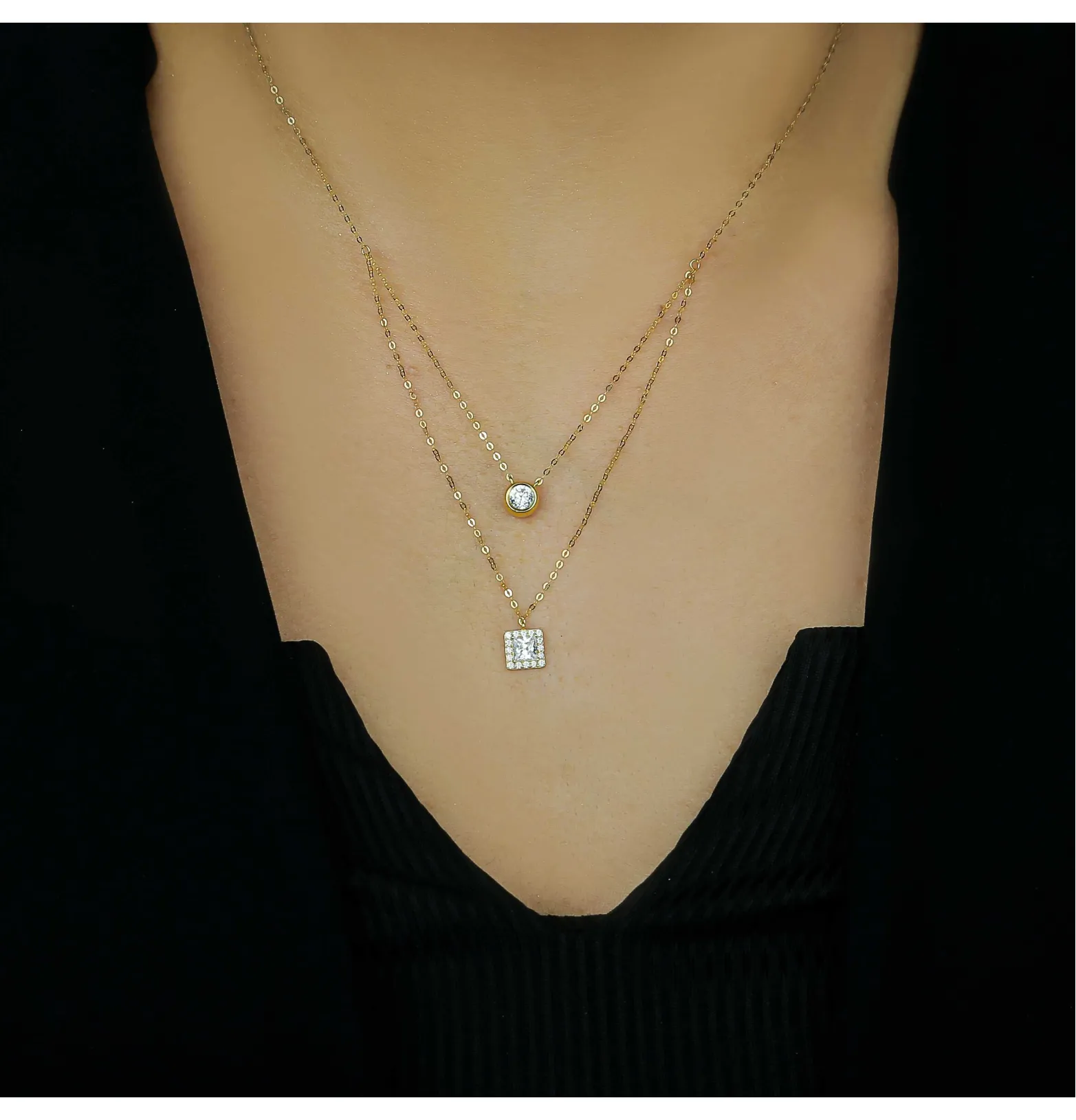 18 karat gold choker, made in Turkey