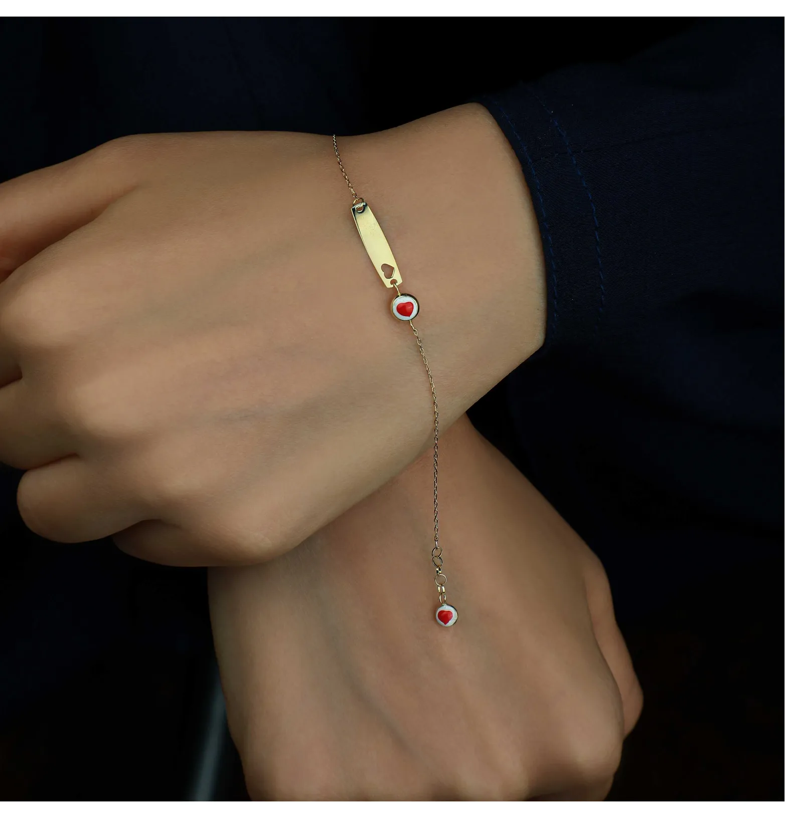 18-karat gold children's bracelet, made in Turkey