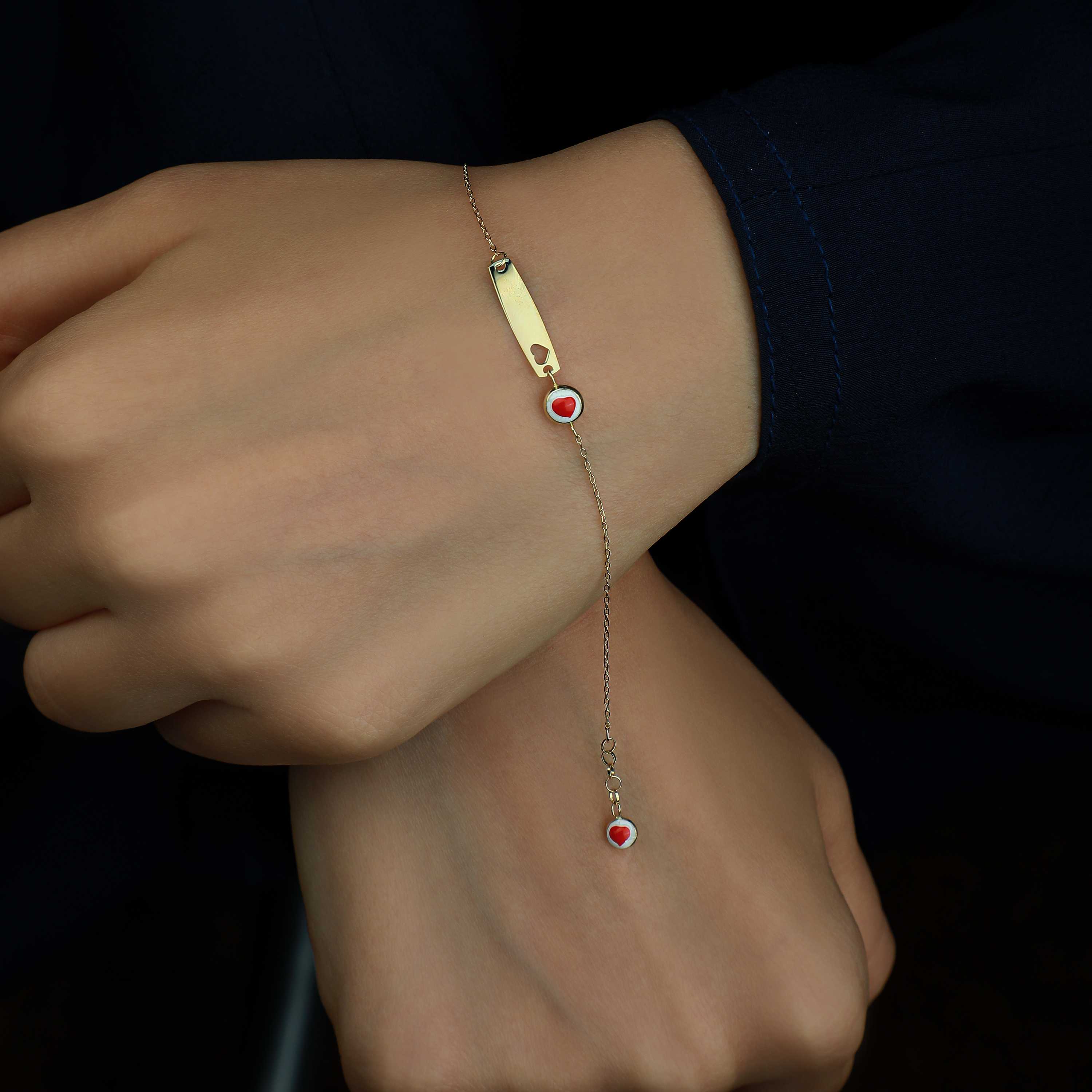 18-karat gold children's bracelet, made in Turkey