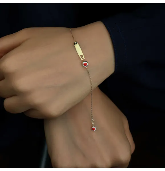 18-karat gold children's bracelet, made in Turkey