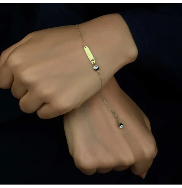 18-karat gold children's bracelet, made in Turkey