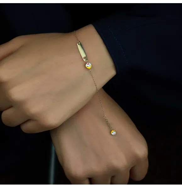 18-karat gold children's bracelet, made in Turkey