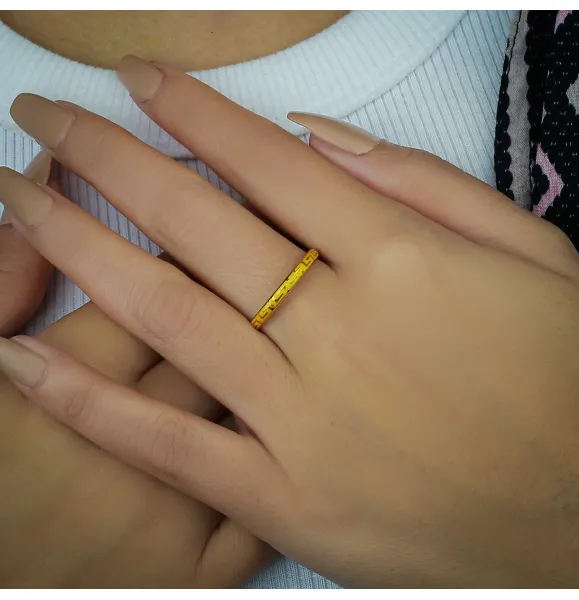 21 karat gold wedding ring, made in Turkey