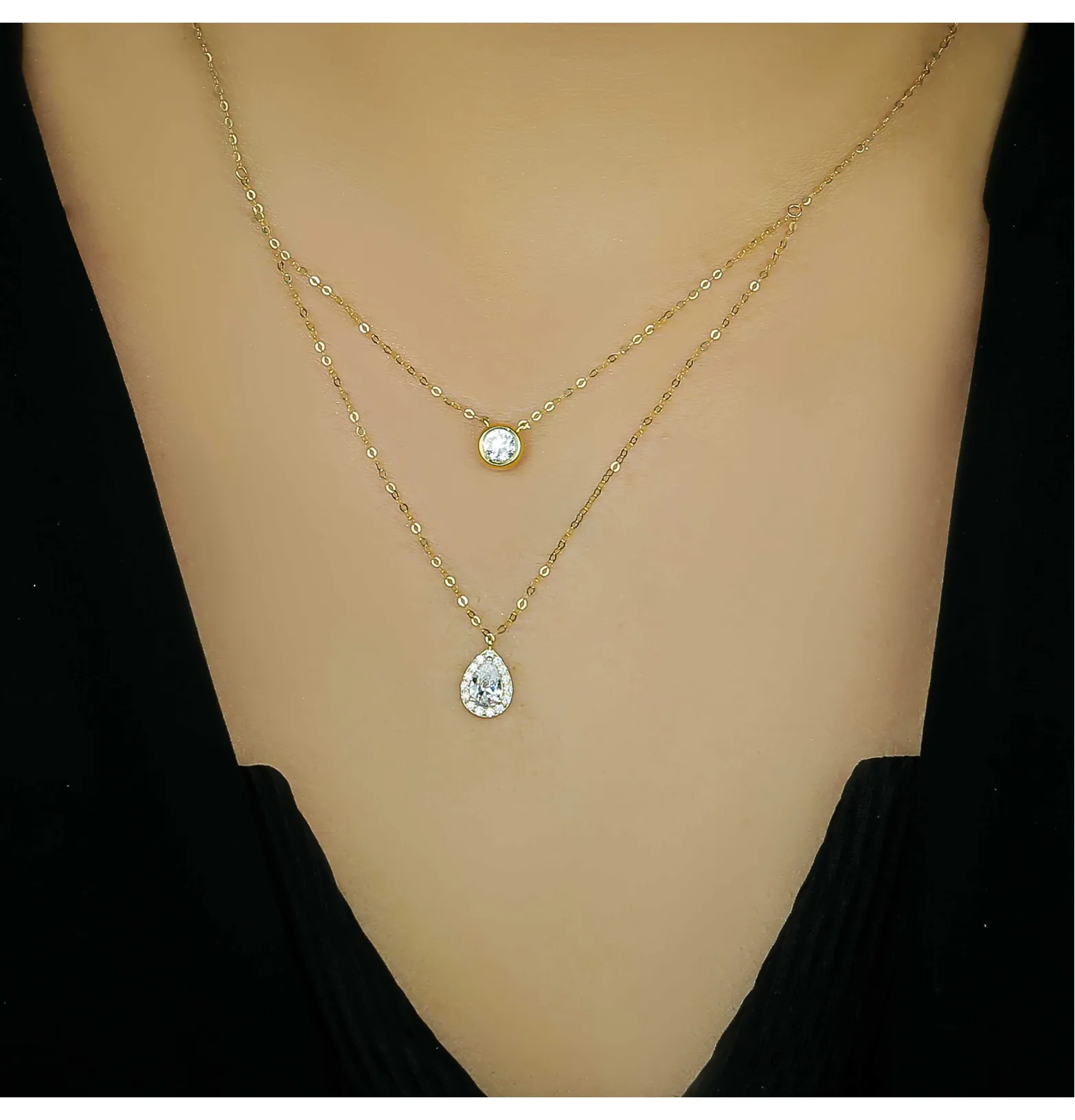 18 karat gold choker, made in Turkey