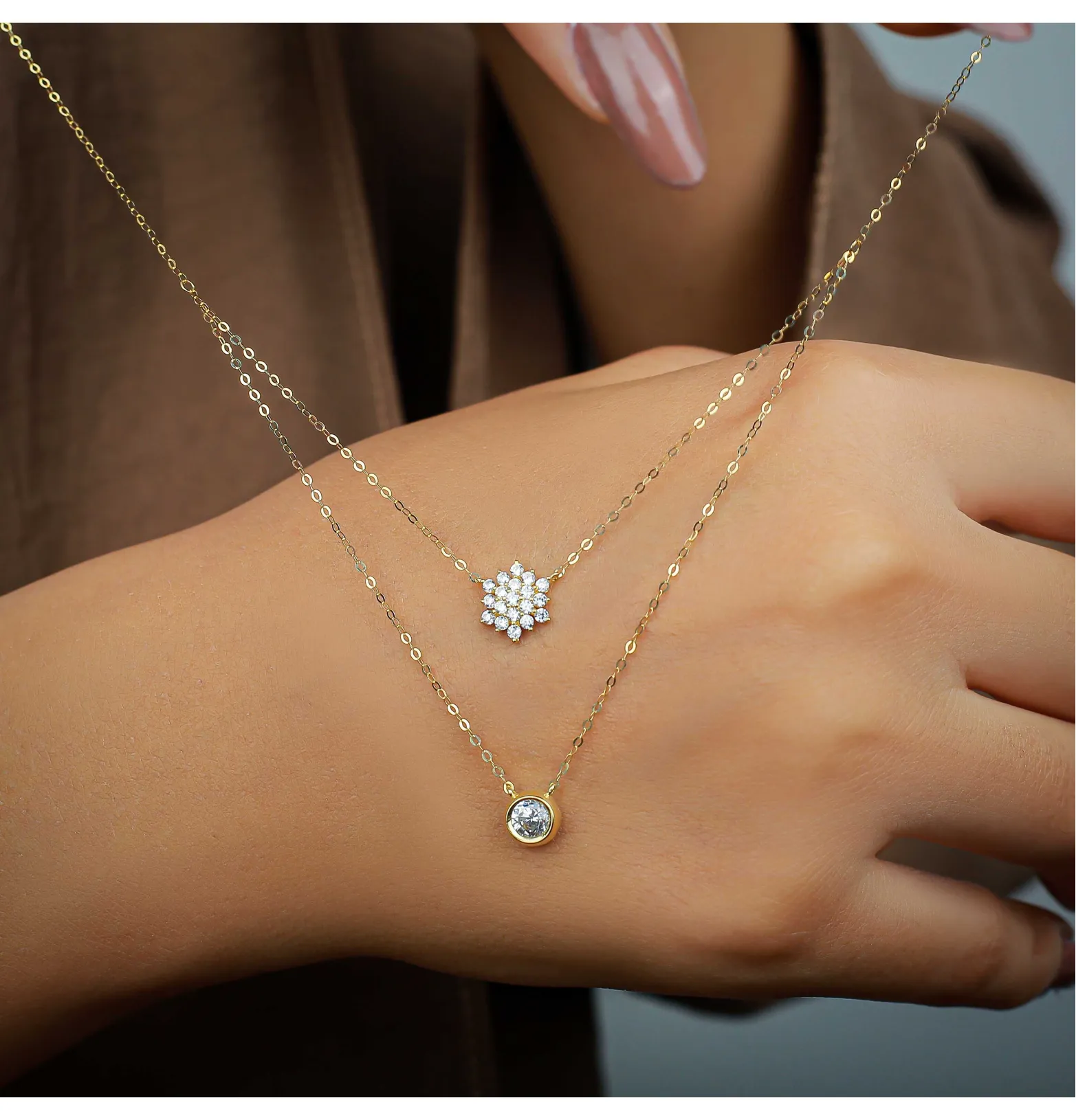 18 karat gold choker, made in Turkey
