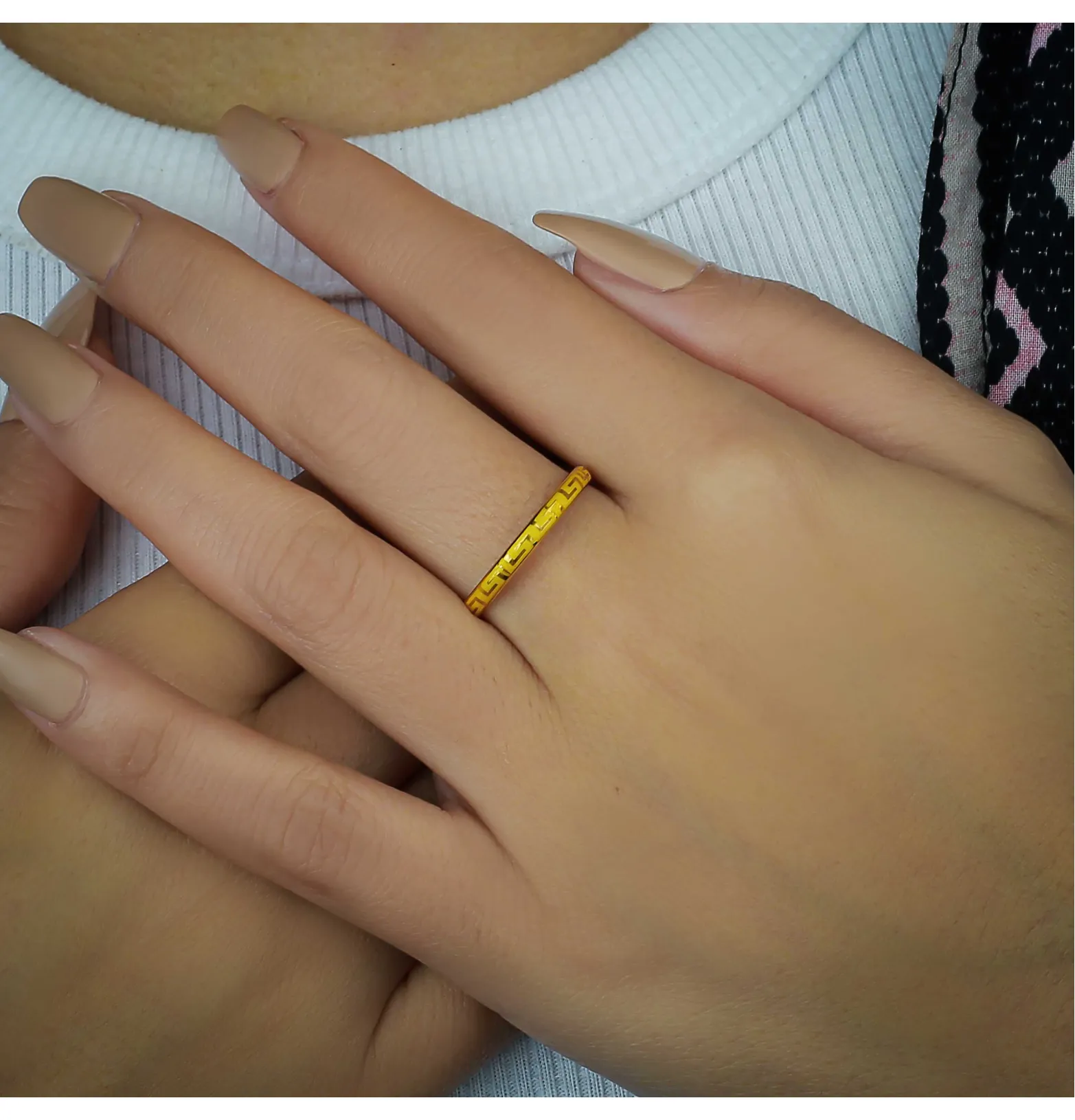 21 karat gold wedding ring, made in Turkey