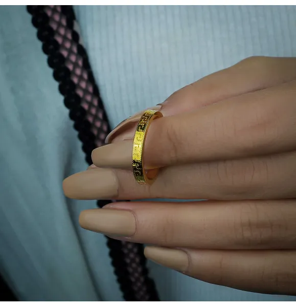 21 karat gold wedding ring, made in Turkey