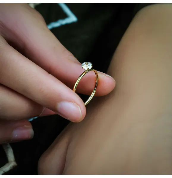 18 karat gold ring, Turkish made