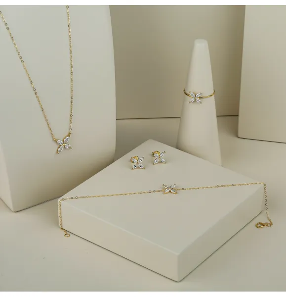 18 karat gold set, Turkish made