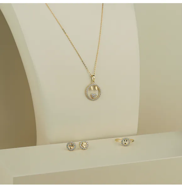 18-karat gold set for children, made in Turkey - (H-566)