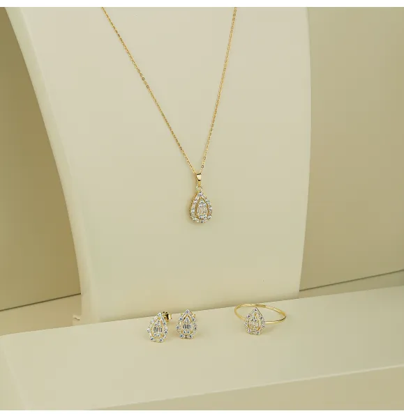 18 karat gold set, Turkish made