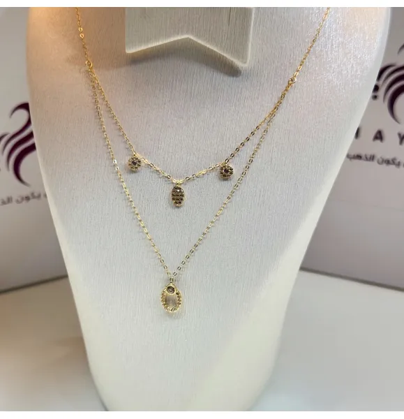 18 karat gold choker, made in Turkey