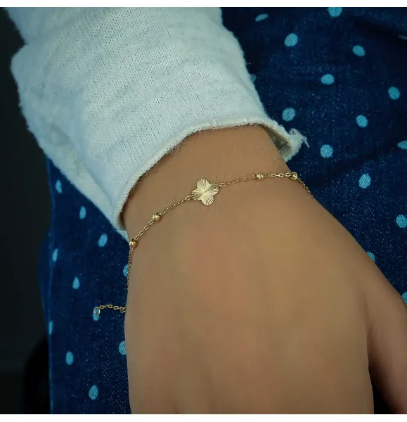 18-karat gold children's bracelet, made in Turkey