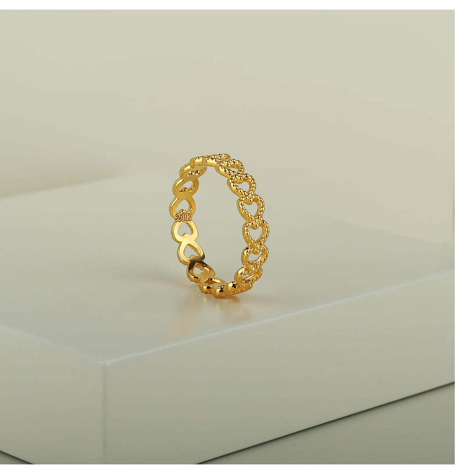 21 karat gold Haysa ring, made in Turkey