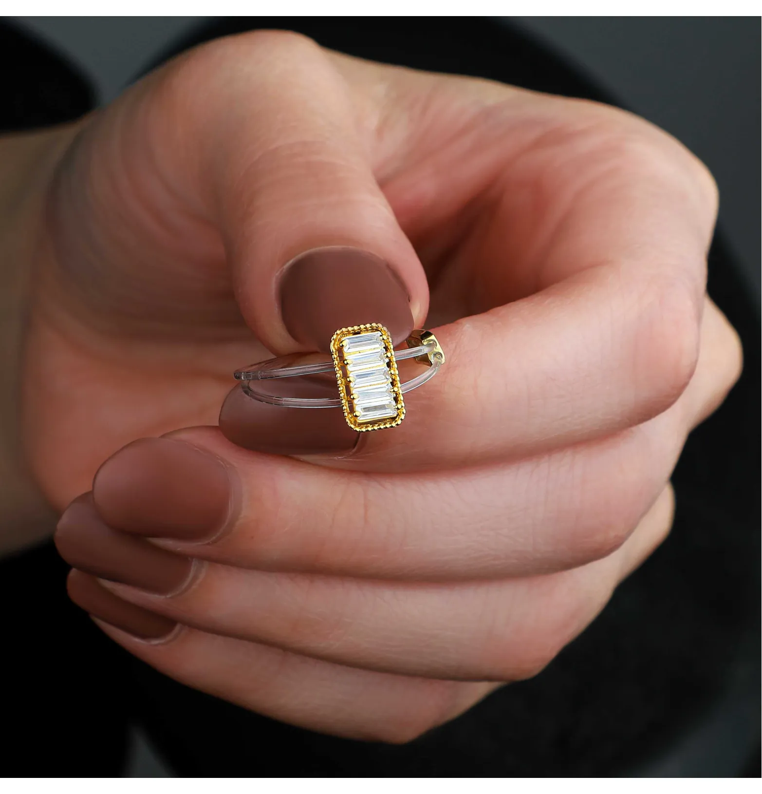 18 karat gold ring, Turkish made
