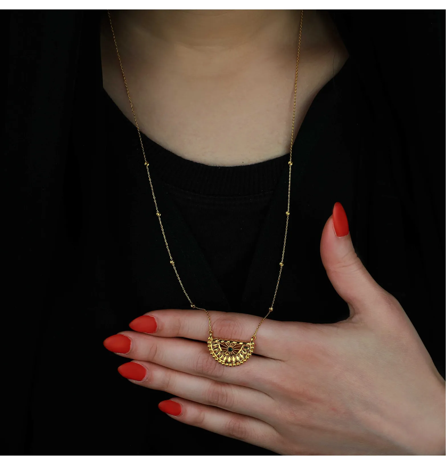 21 karat gold necklace, Turkish made