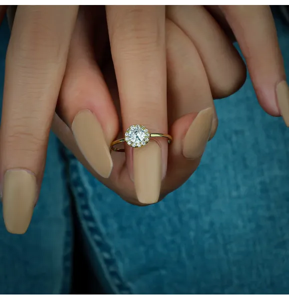 18 karat gold ring, Turkish made