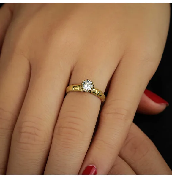18 karat gold ring, Turkish made