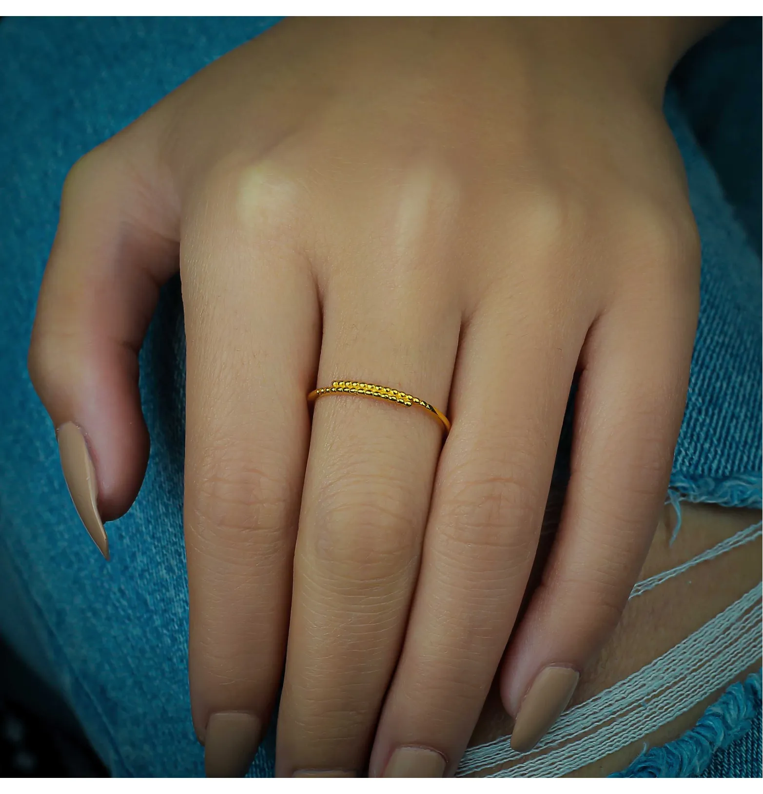 21 karat gold Haysa ring, made in Turkey