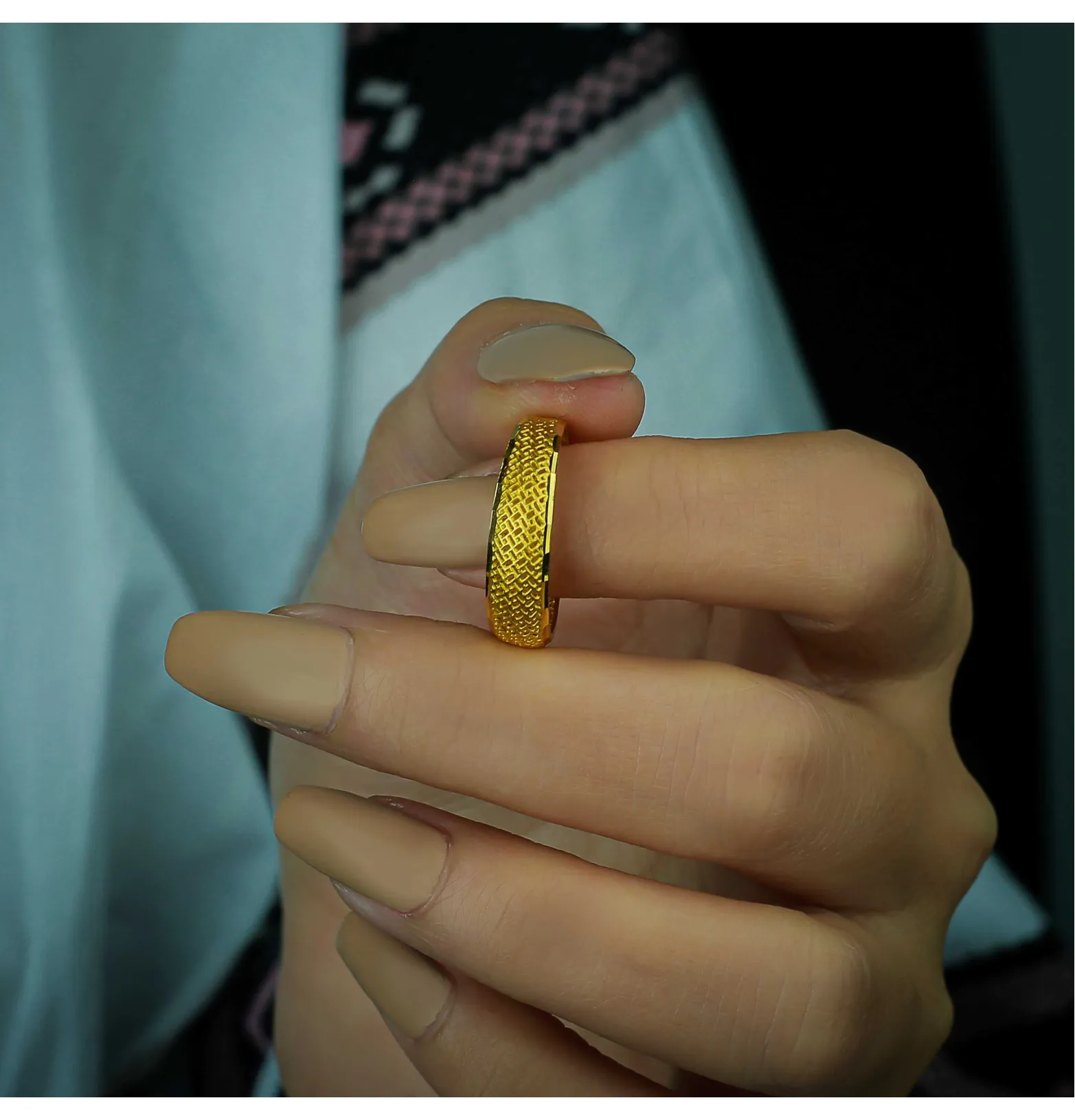 21 karat gold wedding ring, made in Turkey