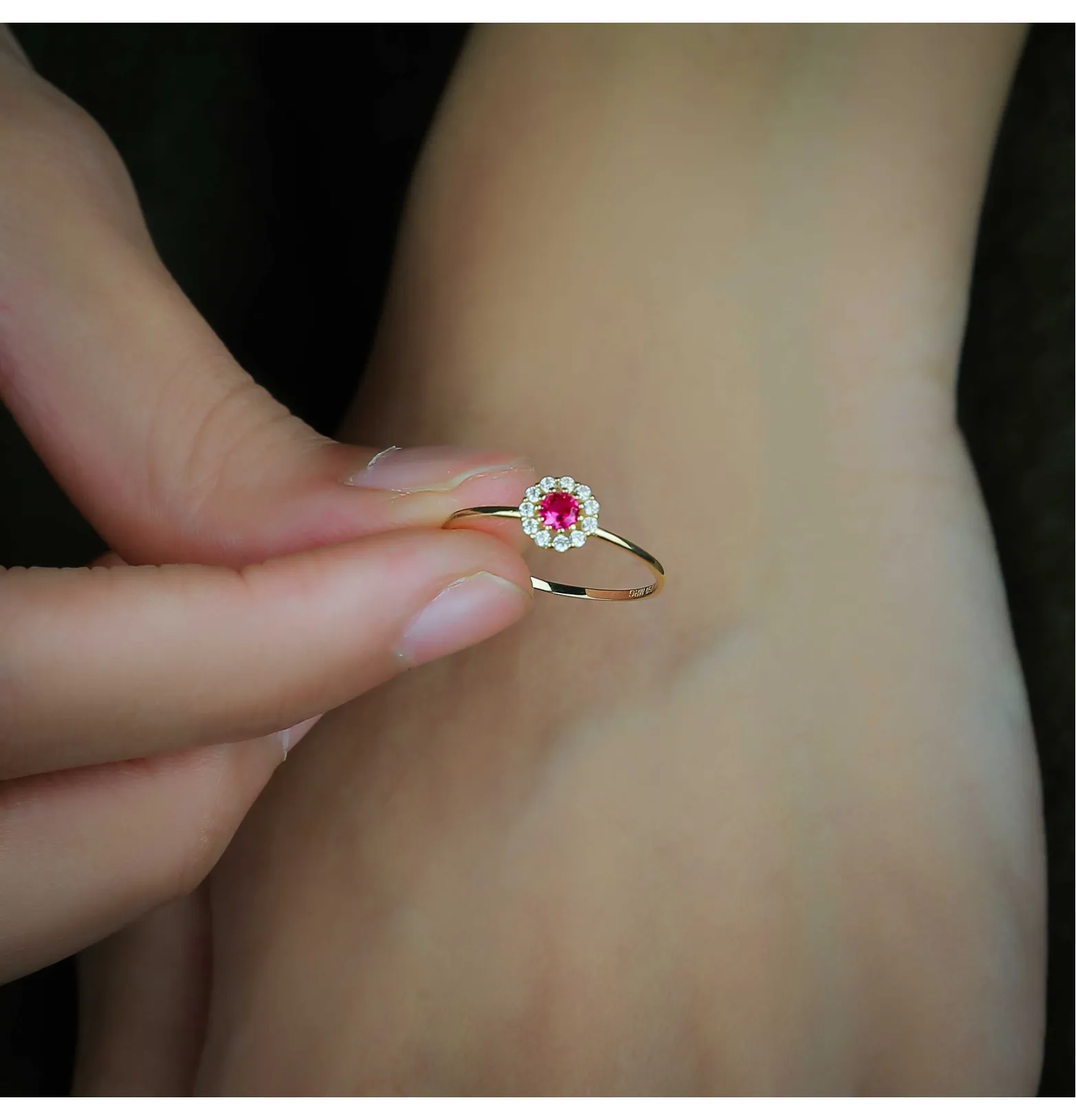 18 karat gold ring, Turkish made