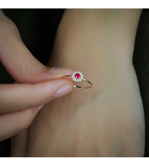 18 karat gold ring, Turkish made