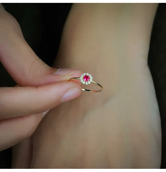 18 karat gold ring, Turkish made