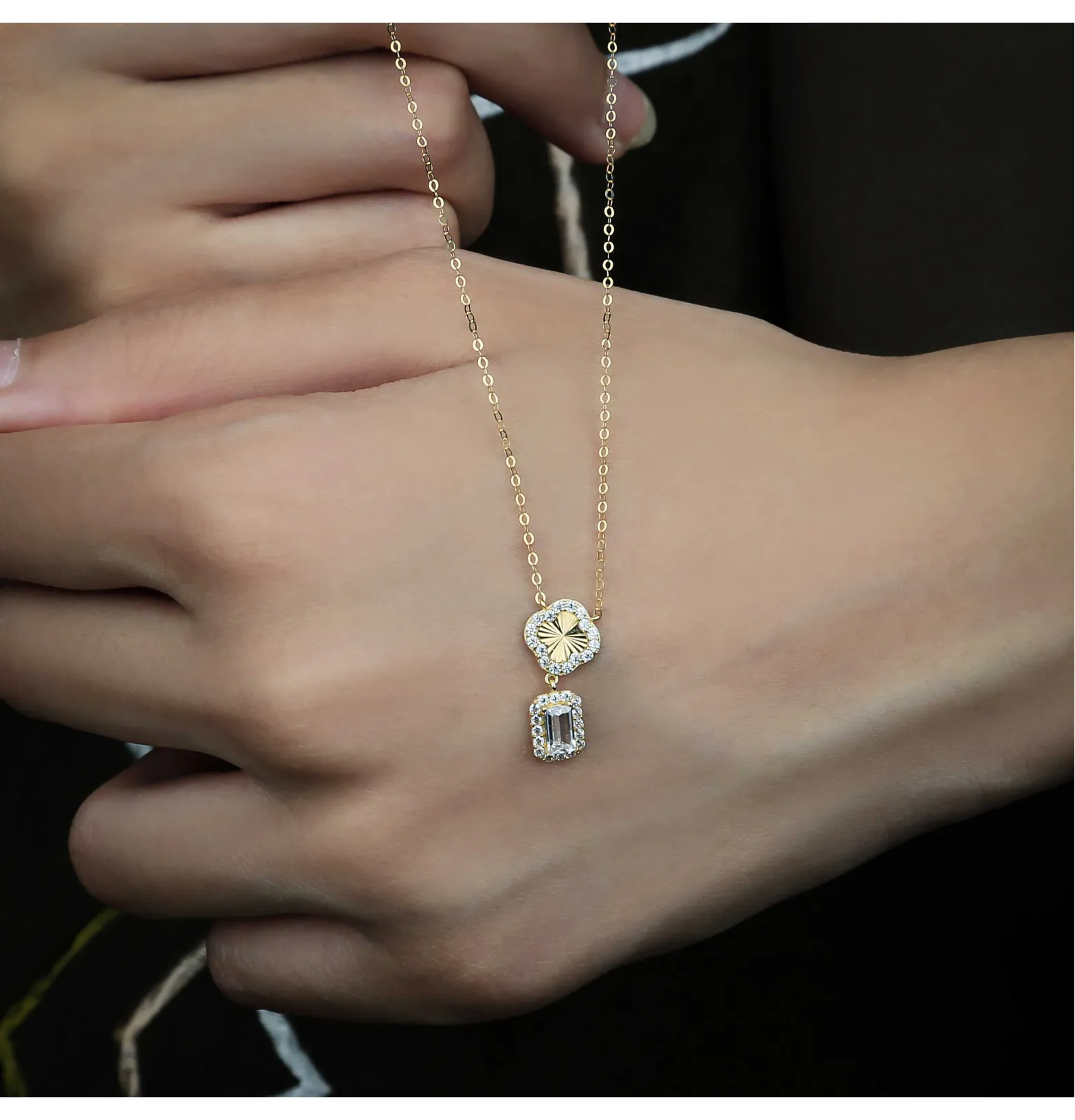 18 karat gold choker, made in Turkey