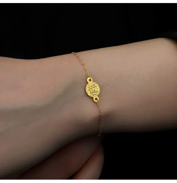 18 karat gold bracelet, made in Turkey