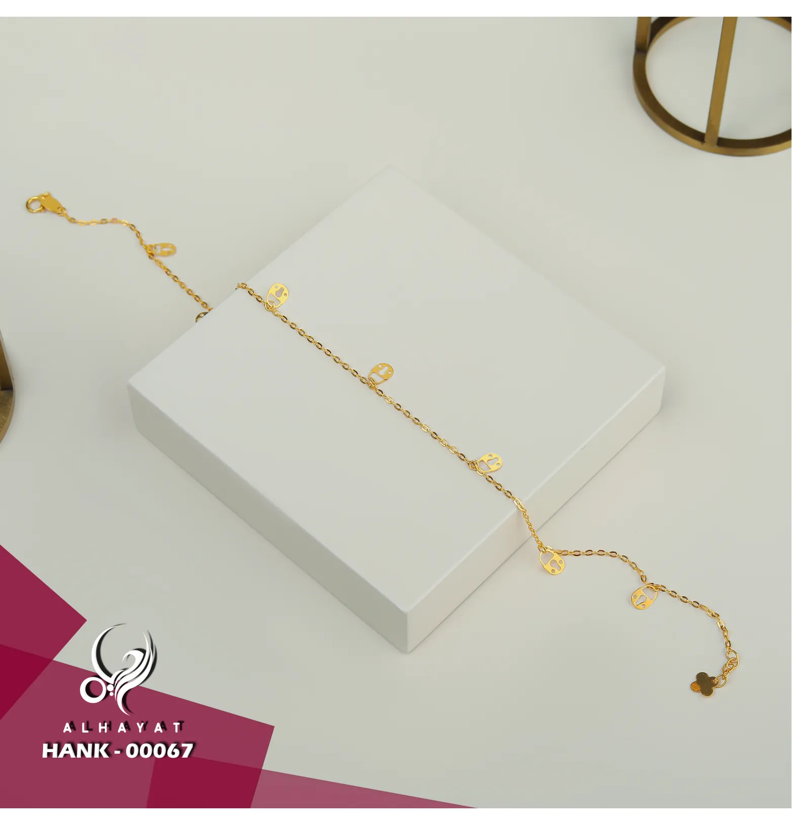 21 karat gold anklet, Turkish made