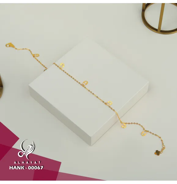 21 karat gold anklet, Turkish made - (H-861)