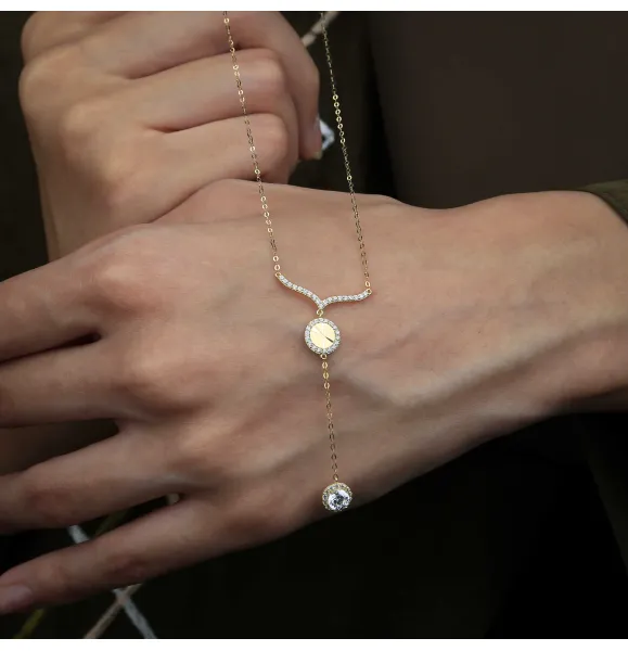 18 karat gold choker, made in Turkey