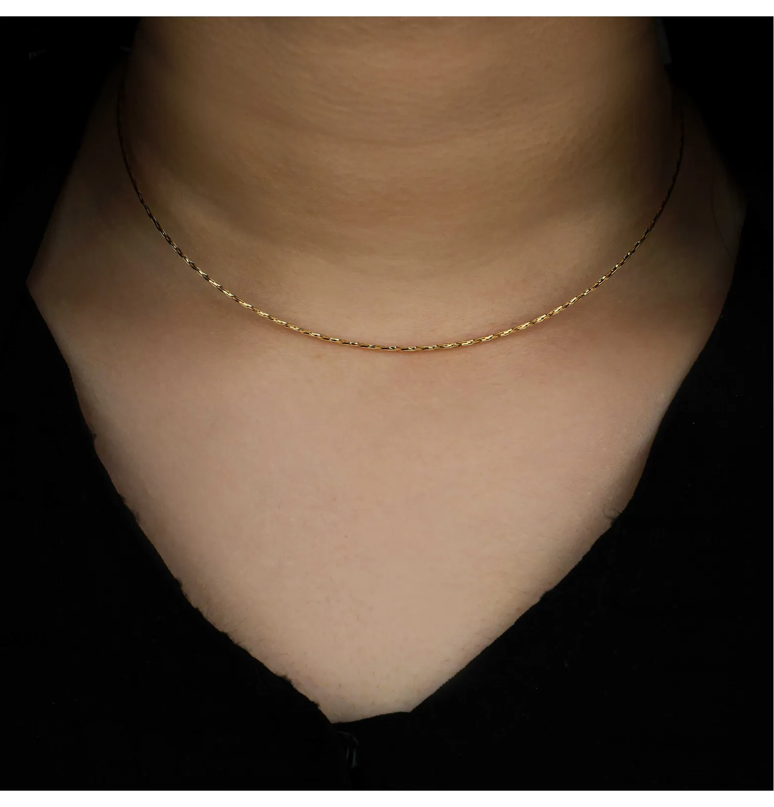 18 karat gold choker, made in Turkey