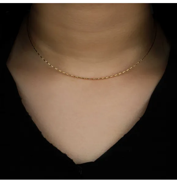 18 karat gold choker, made in Turkey