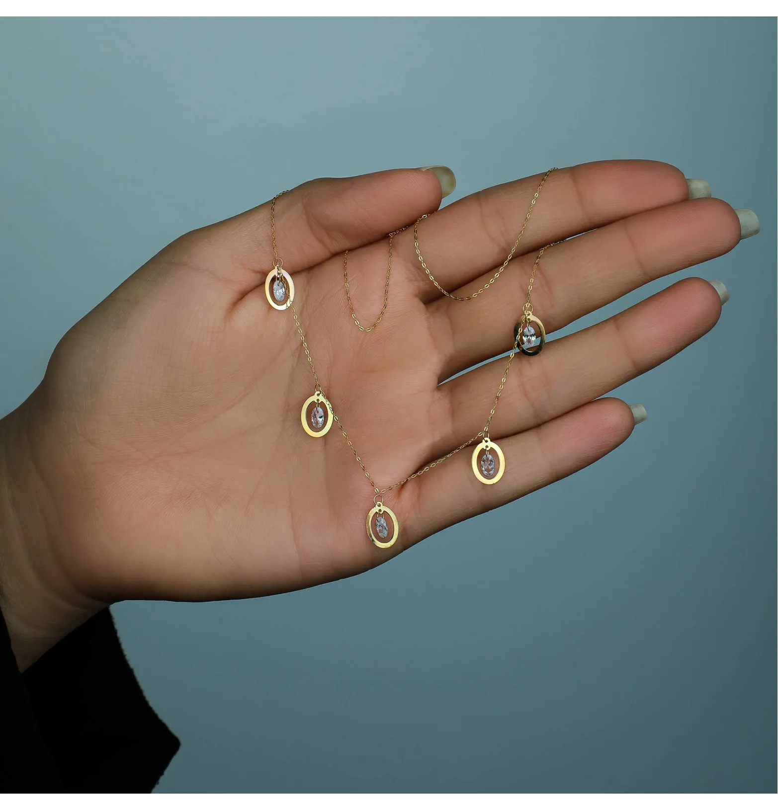 18 karat gold choker, made in Turkey